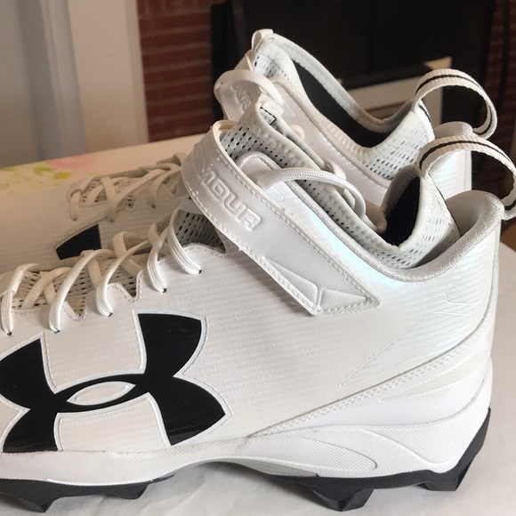 Under Armour white & black cleats SZ 14.5E. NWT - Picture 8 of 8